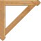 Ekena Millwork Traditional Arts and Crafts Rough Sawn Bracket w/ Offset Brace, Western Red Cedar, 6"W x 32"D x 32"H BKT0604X32X32TRA03RWR - alternate 2
